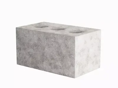 Concrete Brick 02 Low-poly 3D model