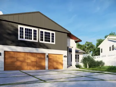  3D Exterior Scene 3D model design garden and landscape 3D model 15
