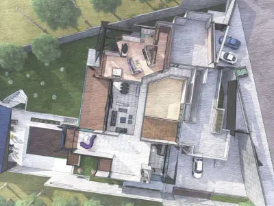 Casa Scene-villa-modern house 3D model 31