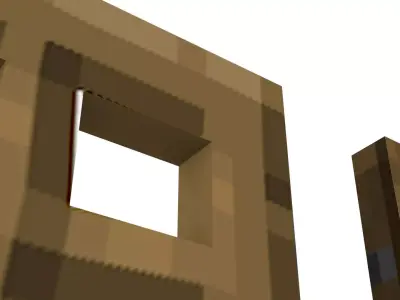Minecraft Doors Set 3D model