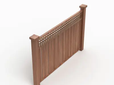 Fence Wood 3D model