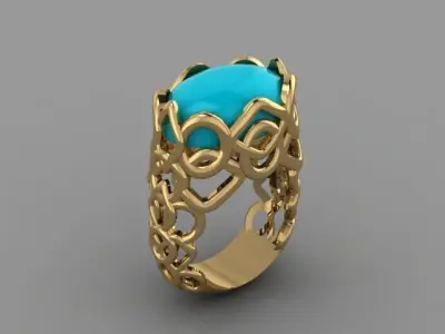 Blue Ring 3D print model