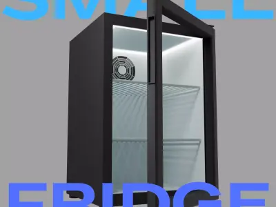 Small Fridge Low-poly 3D model