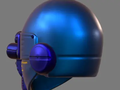 Gas mask helmet 3d model scifi Low-poly  Low-poly 3D model 377