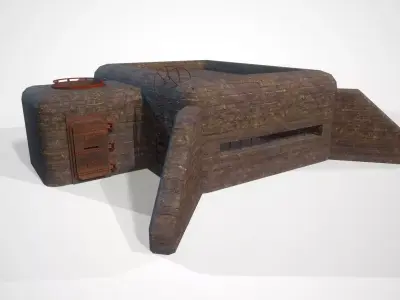 Bunker Dot Low-poly 3D model