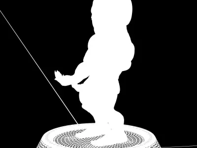 Venom Chibi Smartphone stand 3d print ready  3D print model