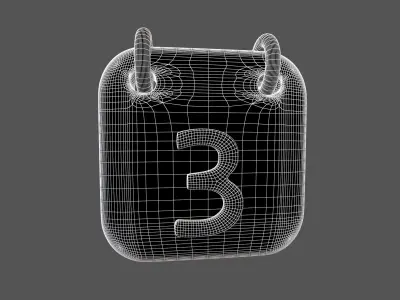 Calendar Icon 3 v1 001 Low-poly 3D model