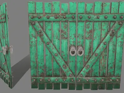 Medieval Door   Low-poly 3D model
