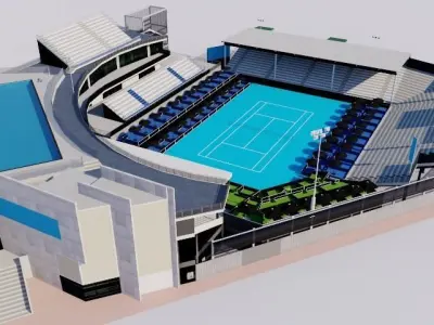ASB Tennis Centre - Auckland New Zealand 3D model