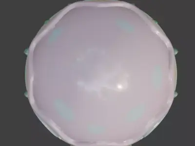 3D WHIMSICAL EGG-SHAPED COTTAGE WITH FLORAL EMBELLISHMENTS V04 Low-poly 3D model