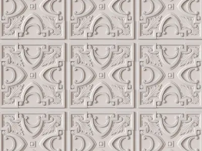 Decorative Ceiling Tile 3D model