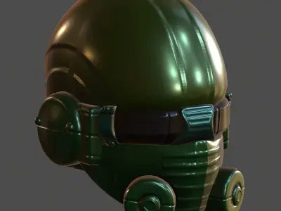 Helmet plastic mask protection  Low-poly 3D model Low-poly 3D model get