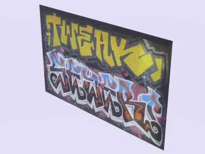 Graffiti wall XXIII 3D model