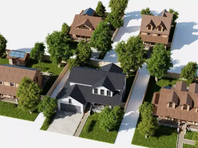 Modular Classic Style American medium 5 House pack