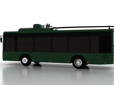 Trolleybus Bogdan T60111 Low Low-poly 3D model