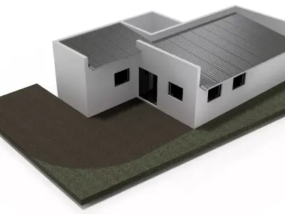 Flat Building 3D model