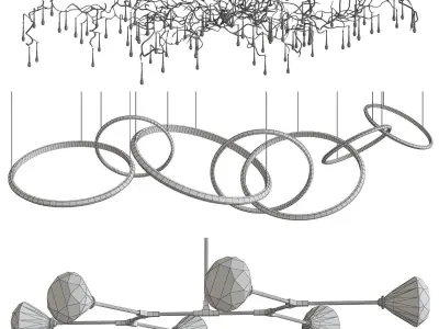 Premium PRO Trend Lighting Chandeliers 3d model Low-poly 3D model