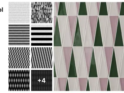 Triangle Tiles in Hex Layout Texture