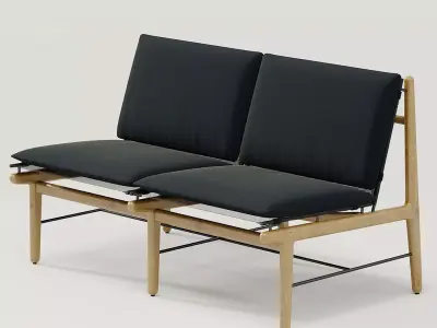 DWR Finn Two-Seater Sofa 3D model