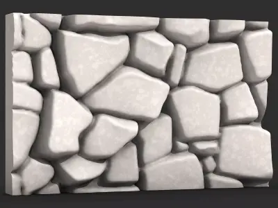 River Rock Wall Architectural Kit 3D print model