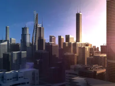 Freeway01 City 3D model