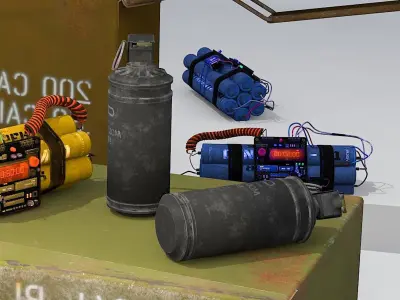 Industrial explosive wind 3D model