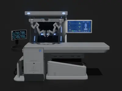 Surgical Robotic System Low-poly 3D model
