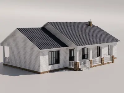 Country Style House Low-poly 3D model