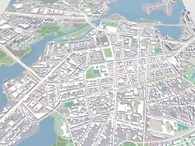 Cityscape Potsdam Germany 3D model