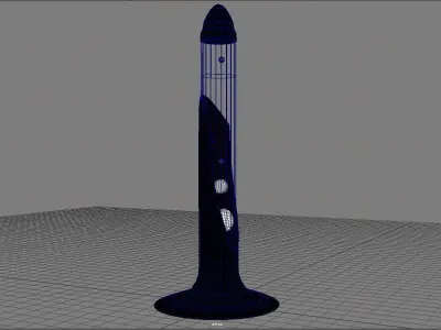 LAVALAMP rocket launcher Low-poly 3D model