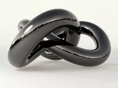 Torus Knot Sculpture Low-poly 3D model