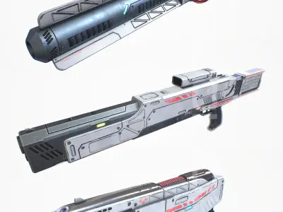 Laser Gun Collection PBR Low-poly 3D model