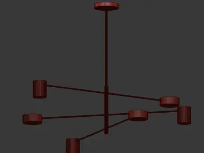 Counterpoint Round Led Pendant Light 3D model