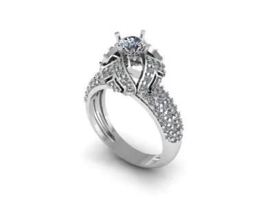 Diamonds Ring Free  Free 3D print model