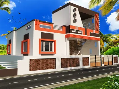 3d elevation residential 3D model