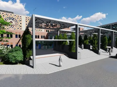 Modern Islamic Complex 3D model