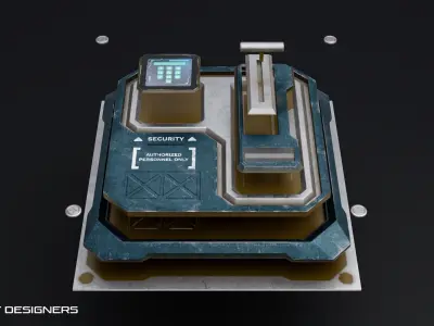 Sci-Fi Security Panel 3D Model Low-poly 3D model