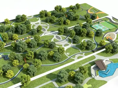 Park Landscape Design 3D model