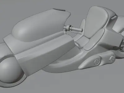 Kaneda Bike Game-Ready Version Low-poly 3D model
