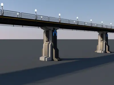 Sci Fi Bridge 3D model