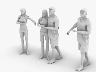 Young Couple 3D print model