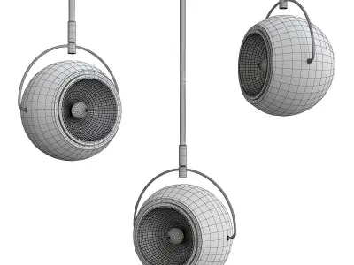 Beluga Color One Light Pendant Low-poly 3D model