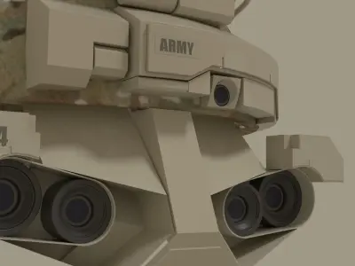 sci fi army helmet Low-poly 3D model