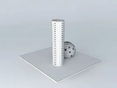 Lamps ball and meter stick Free 3D model