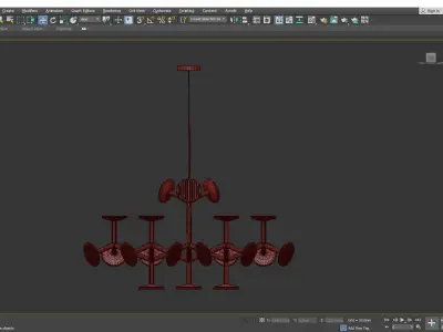 Fractal l chandelier Low-poly 3D model