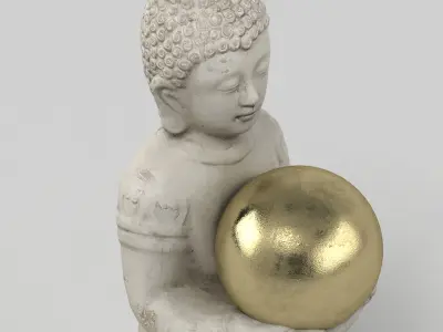 Buddha Statue Figurine 003 3D model