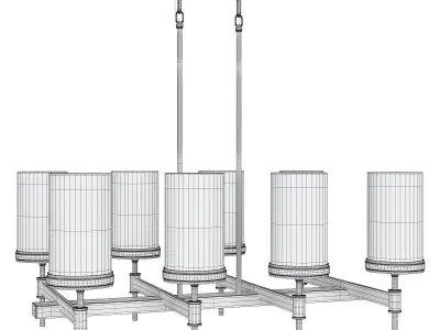 EASTHAM 8 ARM CHANDELIER Low-poly 3D model