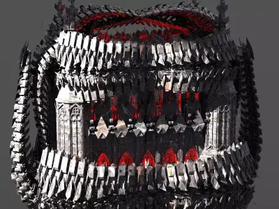 Scull Spine cathedral 4  3D model