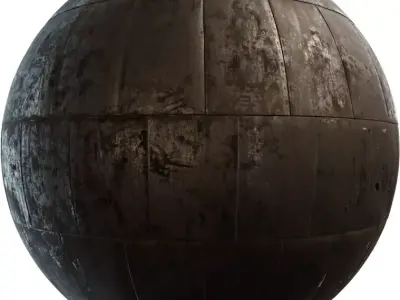 Rusted Modular Metal Panels Texture