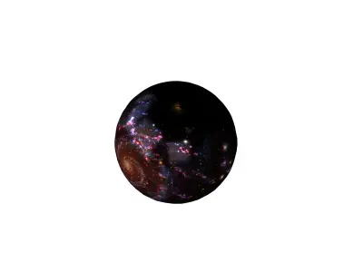 Nebula Ball v1 001 Low-poly 3D model